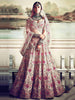 Prominent peach Colored Bridal wear Embroidered Lehenga Choli