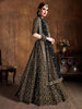 Desirable Black Sequins Raw Silk Bridal Lehenga Choli