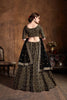 Desirable Black Sequins Raw Silk Bridal Lehenga Choli