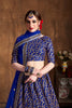Intricate Royal Blue Sequins Raw Silk Bridal Lehenga Choli