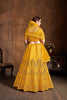 Preferable Yellow Sequins Art Silk Wedding Lehenga Choli