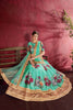 Desiring Green Floral Printed Banglory Silk Wedding Lehenga Choli With Dupatta