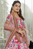 Light Pink Printed Art Silk Engagement Lehenga Choli With Dupatta