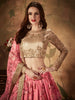 Ravishing Pink Sabyasachi Digital Printed Organza Party Wear Lehenga Choli With Blouse