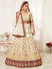 Majesty Off-White Heavily Embroidery Silk Bridal Lehenga Choli With Dupatta
