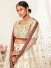 Majesty Off-White Heavily Embroidery Silk Bridal Lehenga Choli With Dupatta