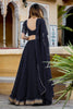 Black Georgette Laheriya Print Wedding Lehenga Choli