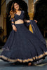 Black Georgette Laheriya Print Wedding Lehenga Choli