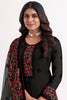 Black Thread Embroidered Georgette Paint Suit