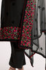 Black Thread Embroidered Georgette Paint Suit