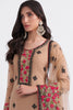 Light Brown Thread Embroidered Georgette Paint Suit
