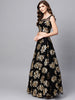 Black Zari Sequins Net Party Wear Lehenga Choli