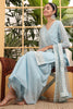 Captivating Blue Embroidered Georgette Casual Wear Sharara Suit