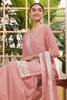 Ravishing Peach Embroidered Georgette Festival Wear Sharara Suit