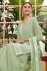 Tantalizing Pista Green Embroidered Georgette Sharara Suit