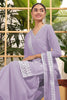 Alluring Lavender Embroidered Georgette Festival Wear Sharara Suit