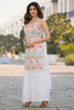 Alluring White Thread Work Chinon Event Wear Palazzo Suit With Dupatta