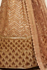 Marvelous Brown Sequins Embroidered Silk Bridal Wear Lehenga Choli