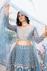 Pretty Sky-Blue Sequins Net Reception Wear Lehenga Choli With Dupatta