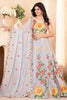 Astonishing Grey Sequins Georgette Wedding Lehenga Choli With Dupatta