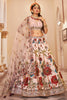 Incredible Off-White Printed Art Silk Bridesmaid Lehenga Choli