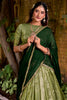 Precious Green Zari Weaving Silk Traditional Half Saree Lehenga