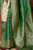 Marvelous Green Zari Weaving Silk Mehendi Wear Saree With Blouse