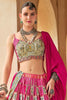 Enjoyable Pink Bandhani Print Silk Wedding Wear Lehenga Choli