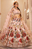 Incredible Off-White Printed Art Silk Bridesmaid Lehenga Choli