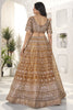 Wonderful Golden Sequins Net Wedding Lehenga Choli With Dupatta