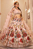 Incredible Off-White Printed Art Silk Bridesmaid Lehenga Choli