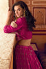 Awesome Magenta Color Sequins Silk Lehenga Choli With Jacket