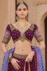 Unique Wine Color Sequins Silk Designer Lehenga Choli With Dupatta