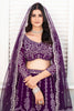 Wonderful Purple Sequins Georgette Wedding Lehenga Choli With Dupatta