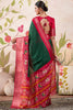 Glamorous Green Patola Printed Tussar Silk Traditional Saree