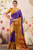 Dazzling Purple Patola Printed Tussar Silk Festival Wear Saree