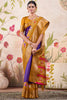 Dazzling Purple Patola Printed Tussar Silk Festival Wear Saree