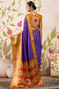 Dazzling Purple Patola Printed Tussar Silk Festival Wear Saree