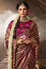 Wonderful Brown Lace Border Work Tissue Silk Event Wear Saree