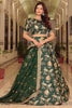 Astonishing Green Embroidered Silk Wedding Wear Lehenga Choli