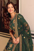 Astonishing Green Embroidered Silk Wedding Wear Lehenga Choli