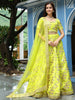 Beautiful Neon Embroidery Silk Wedding Lehenga Choli With Dupatta