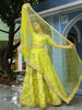 Beautiful Neon Embroidery Silk Wedding Lehenga Choli With Dupatta