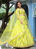 Beautiful Neon Embroidery Silk Wedding Lehenga Choli With Dupatta