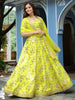 Beautiful Neon Embroidery Silk Wedding Lehenga Choli With Dupatta