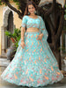 Fantastic Sky Blue Sequins Net Engagement Wear Lehenga Choli