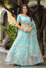 Fantastic Sky Blue Sequins Net Engagement Wear Lehenga Choli