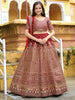 Gorgeous Maroon Sequins Silk Bridal Lehenga Choli With Dupatta