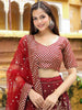 Gorgeous Maroon Sequins Silk Bridal Lehenga Choli With Dupatta