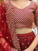 Gorgeous Maroon Sequins Silk Bridal Lehenga Choli With Dupatta